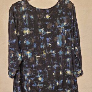 J. Jill blue patterned tunic. Size XL